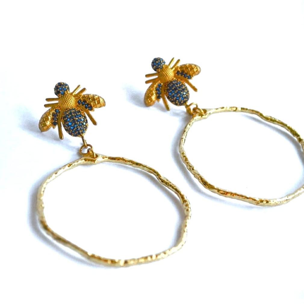 Pendientes 22 Abejas Con Aros